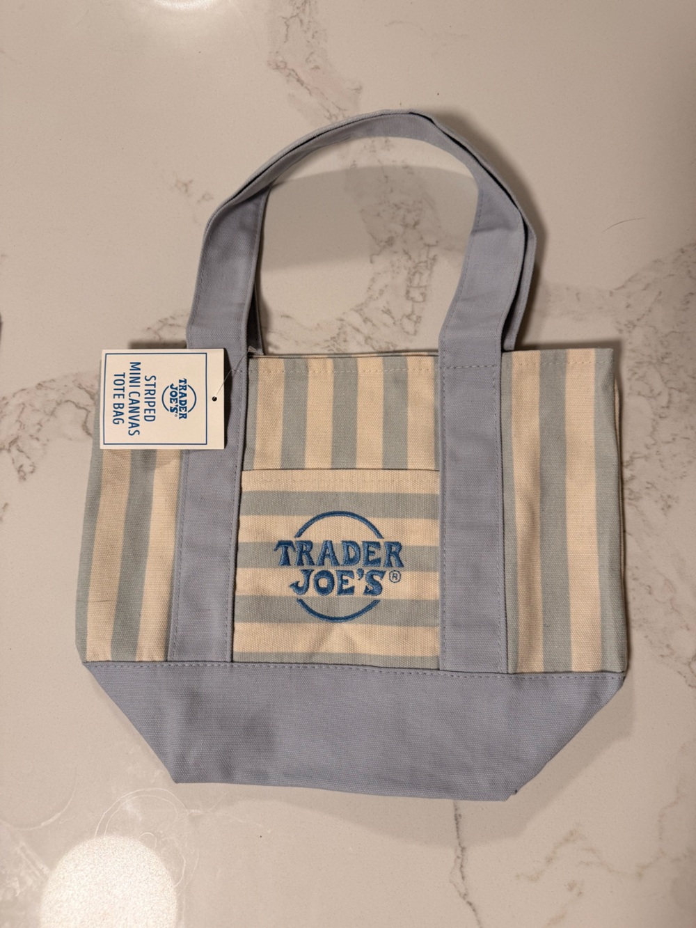 Trader Joe’s Blue & White Striped Mini Tote